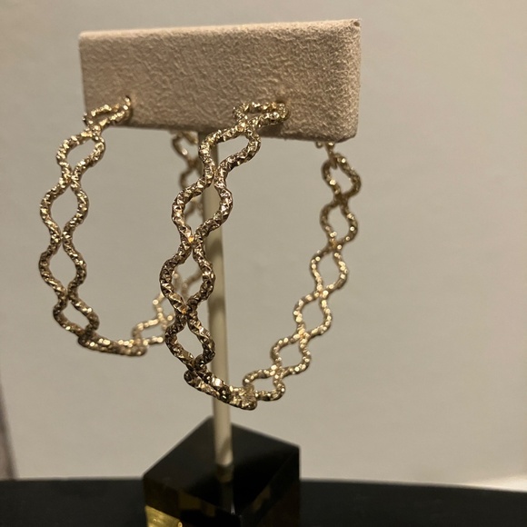 Gold Hoop Earrings - Picture 9 of 10